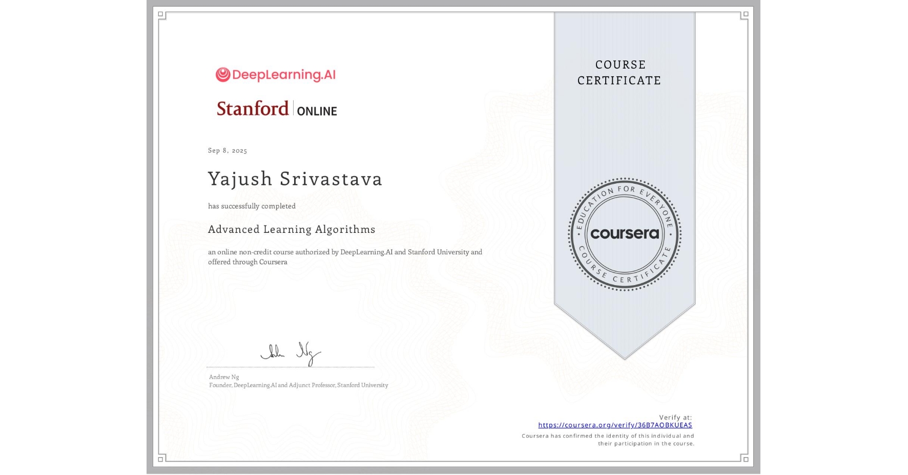 Advanced Learning Algorithms